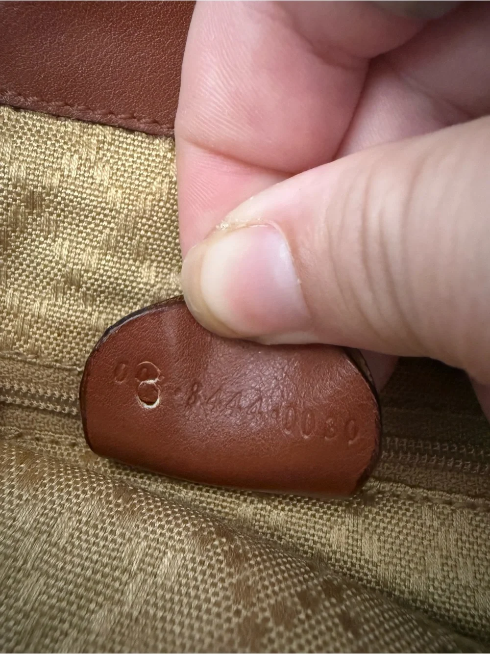GUCCI leather backpack with gold and bamboo handle